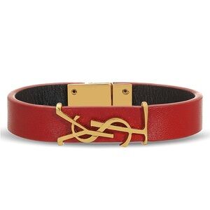 Yves Saint Laurent Red and Gold Bracelet